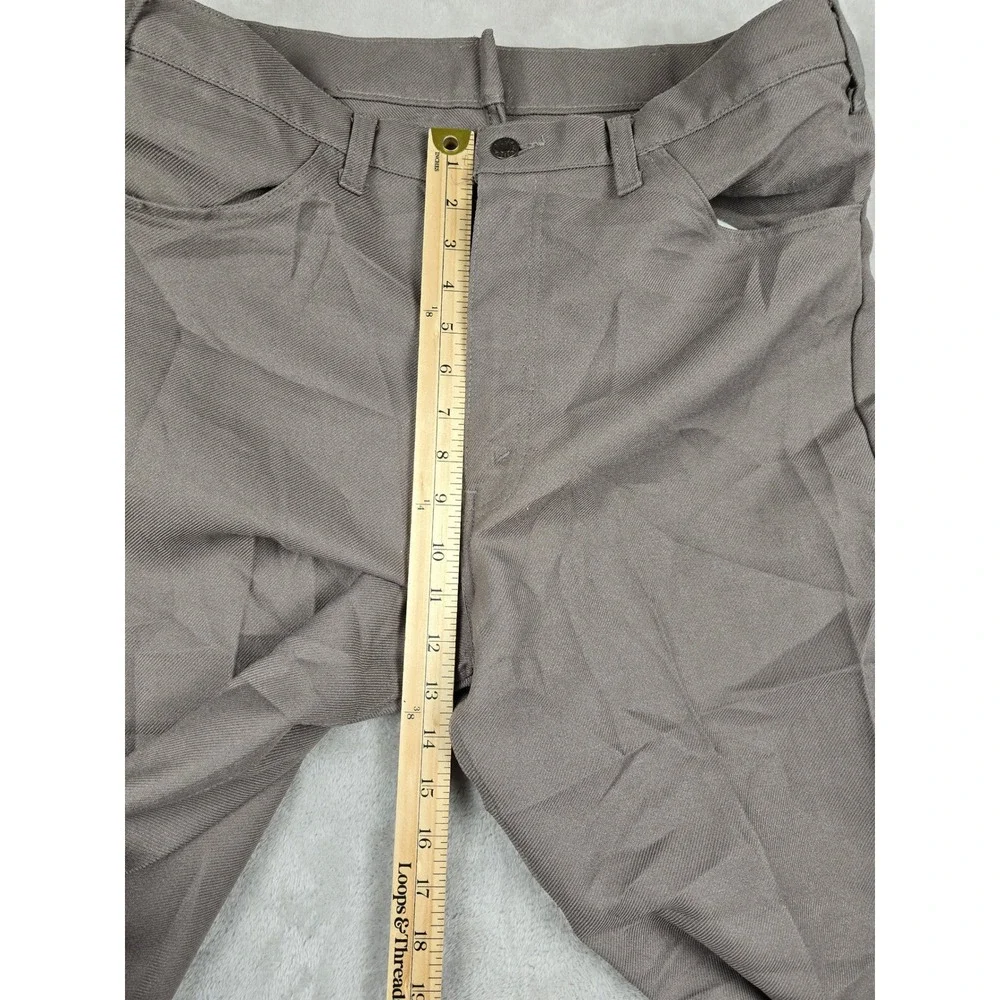 Vintage Levi Strauss Slacks Mens 35x27 Brown Talon 42‎ Zipper Trousers 70s